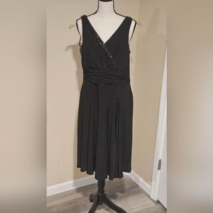 Evan Picone Black Midi Dress